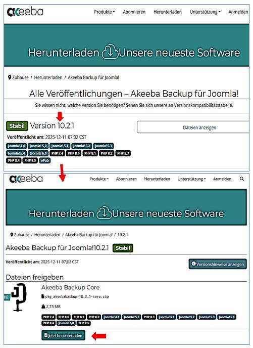 Bild 01   Akeeba Backup downloaden
